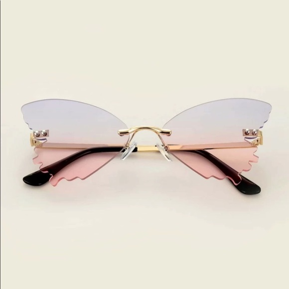 Rimless Butterfly Sunglasses - Picture 4 of 8